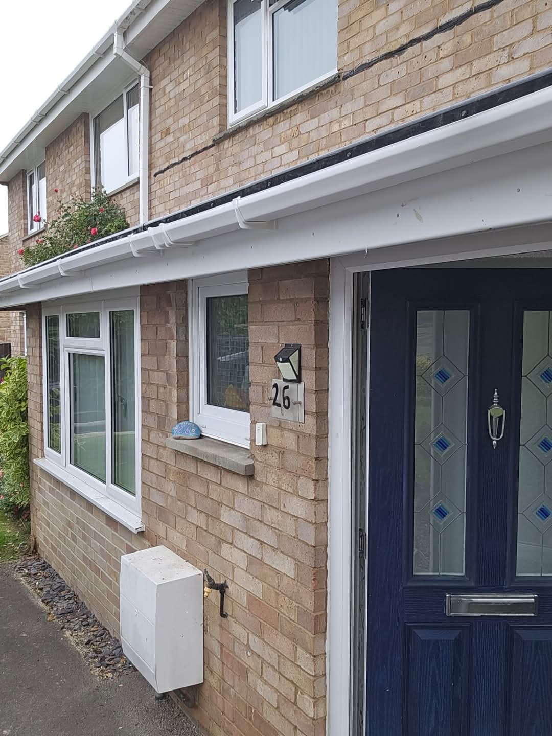 New fascias and gutters to the front